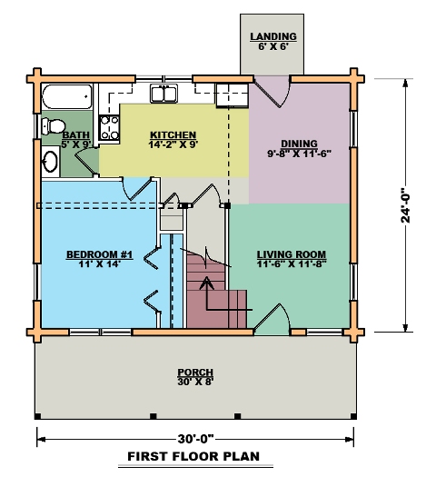 The Bluefield First Floor Plan