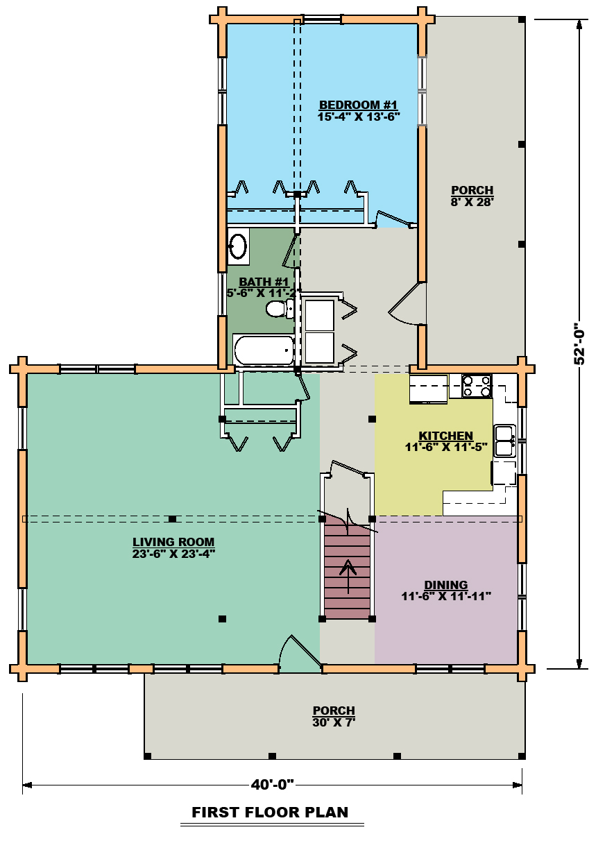 The Fredricksburg First Floor Plan